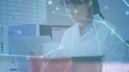Poster - Animation of network of connections and data processing over doctor