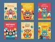 © Pikisuperstar - happy birthday card collection vector design illustration