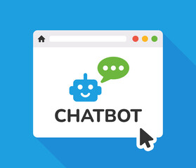 Aufkleber - Chatbot icon vector. Chatbot support service icon vector illustration.