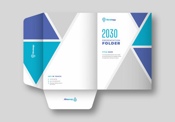 Canvas Print - Corporate or business minimal presentation folder