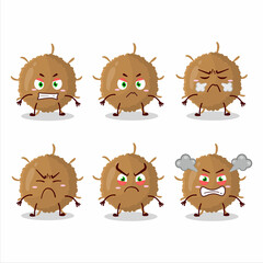 Canvas Print - Beta coronavirus cartoon character with various angry expressions