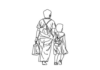 Wall Mural - parent and child