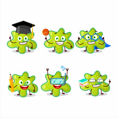 Canvas Print - School student of nyctacovirus cartoon character with various expressions