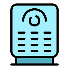 Poster - Air purifier icon. Outline air purifier vector icon color flat isolated