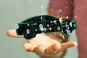 Poster - Driverless self driving, autonomous vehicle, autopilot