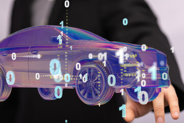 Poster - Driverless self driving, autonomous vehicle, autopilot