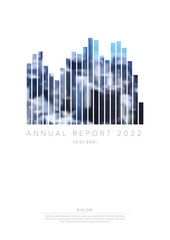 Wall Mural - Light annual report front cover page template with photo graph