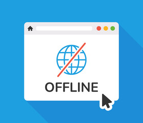 Poster - Offline icon. No internet access icon vector illustration.