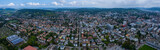 Fototapeta Miasto - Aerial view of the city winterthur in Switzerland on a sunny morning day in summer