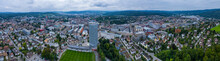 Aerial View Of The City Winterthur In Switzerland On A Sunny Morning Day In Summer
