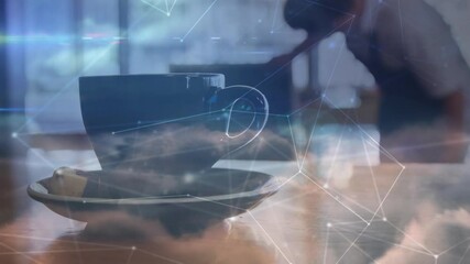 Poster - Animation of networks of connections over coffee