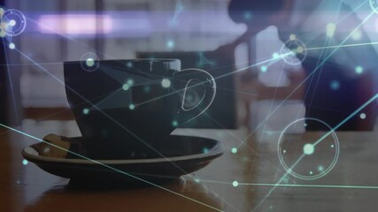 Poster - Animation of networks of connections over coffee