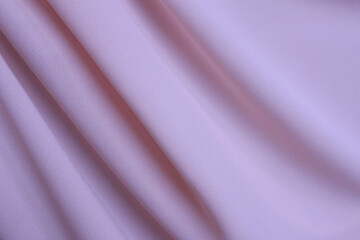 Draped pink silky fabric background