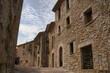Group of old stone buildings in Culla (Castellon, Spain)