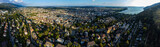 Fototapeta  - Aerial view around the old town of Biel/Bienne in Switzerland on a sunny day in summer.