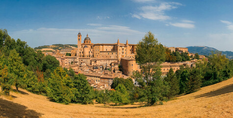 Wall Mural - view of medieval castle in Urbino, Marche, Italy.