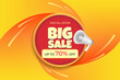 Big sale background template. special offer promo with dynamic shape background.