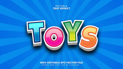 Toys 3D Editable Text Effect