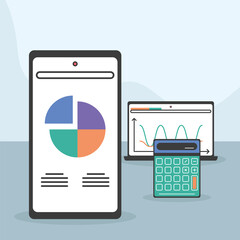 Sticker - infographic statistics analysis