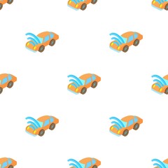 Poster - Car with Wi Fi pattern seamless background texture repeat wallpaper geometric vector