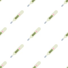 Poster - Medical thermometer pattern seamless background texture repeat wallpaper geometric vector