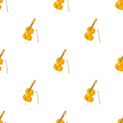 Poster - Violin pattern seamless background texture repeat wallpaper geometric vector