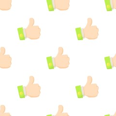 Poster - Thumbs up pattern seamless background texture repeat wallpaper geometric vector
