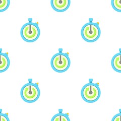 Poster - Stopwatch with green arrow pattern seamless background texture repeat wallpaper geometric vector