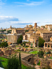 Wall Mural - View of medieval buildings in Rome