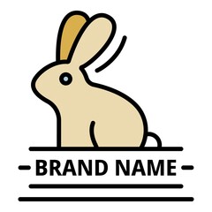 Wall Mural - Brand veterinary name logo. Outline brand veterinary name vector logo color flat isolated
