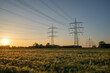 © Countrypixel - Netzausbau - neu montierte Strommasten für den Energietransport.