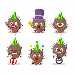 Sticker - Cartoon character of coronaviridae with various circus shows