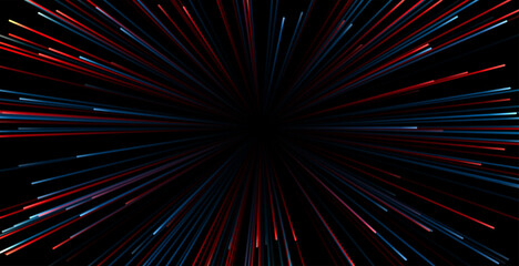 Canvas Print - zoom light rays speed background
