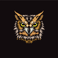 Wall Mural - abstract owl head vector illustration