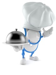 Canvas Print - Baby dummy character holding catering dome