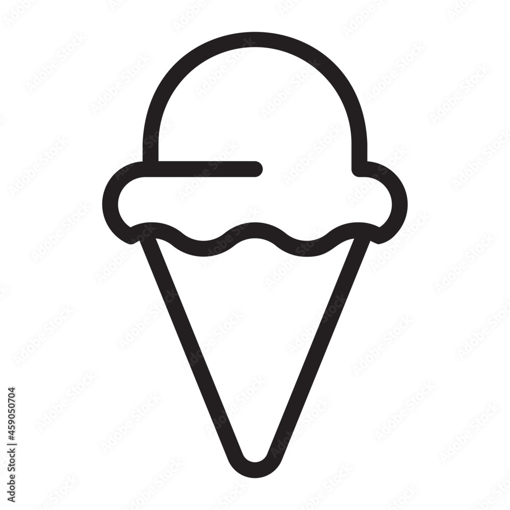 ice cream outline icon Stock Vector | Adobe Stock