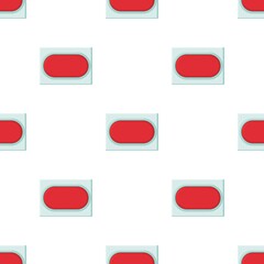 Poster - Red rectangular button pattern seamless background texture repeat wallpaper geometric vector
