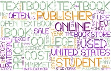 Canvas Print - Textbook Wordcloud Banner, Wallpaper, Background, Book Cover, Wordart