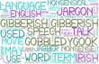 Gibberish Wordcloud Banner, Wallpaper, Background, Book Cover, Wordart