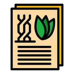 Poster - Gmo documents icon. Outline gmo documents vector icon color flat isolated