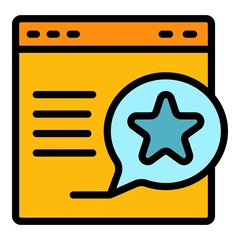 Poster - Web site export icon. Outline web site export vector icon color flat isolated