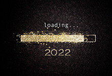 2022 New Year Sparkling Glitter Background