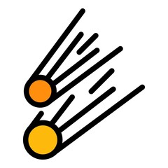 Poster - Astrology asteroid icon. Outline astrology asteroid vector icon color flat isolated