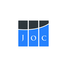 JOC Letter Logo Design On White Background. JOC Creative Initials Letter Logo Concept. JOC Letter Design. 