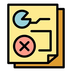 Poster - Template redesign icon. Outline template redesign vector icon color flat isolated