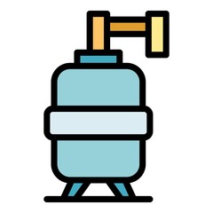 Poster - water pump icon. outline water pump vector icon color flat isolated