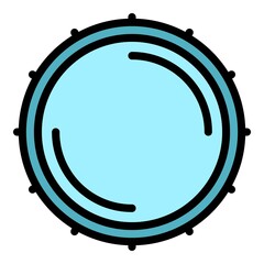 Poster - Electronic drum icon. Outline electronic drum vector icon color flat isolated