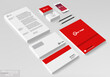 Business corporate identity template set. Vector mock up for office.