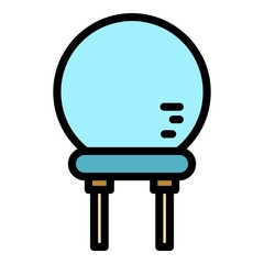 Poster - Circuit resistor icon. Outline circuit resistor vector icon color flat isolated