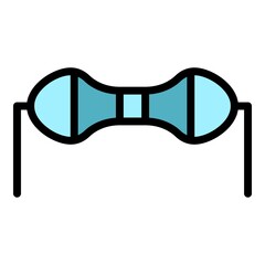 Poster - Dependent resistor icon. Outline dependent resistor vector icon color flat isolated